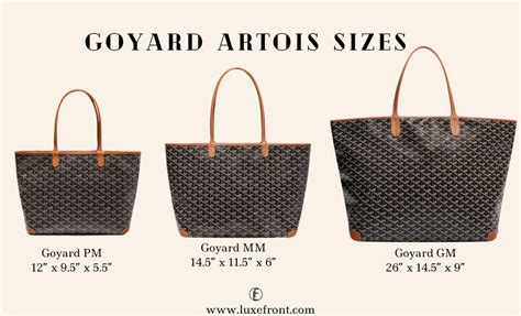 goyard artois mm dimensions|goyard artois mm cost.